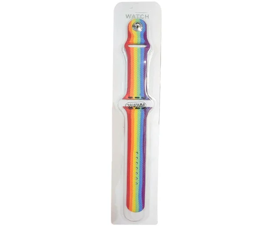 Силиконовый ремешок Rainbow для Apple watch 42mm / 44mm Красный / Фиолетовый