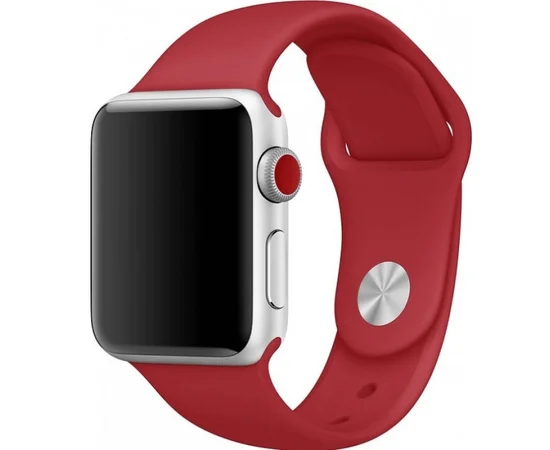 Силиконовый ремешок для Apple watch 42mm / 44mm Красный / Dark Red