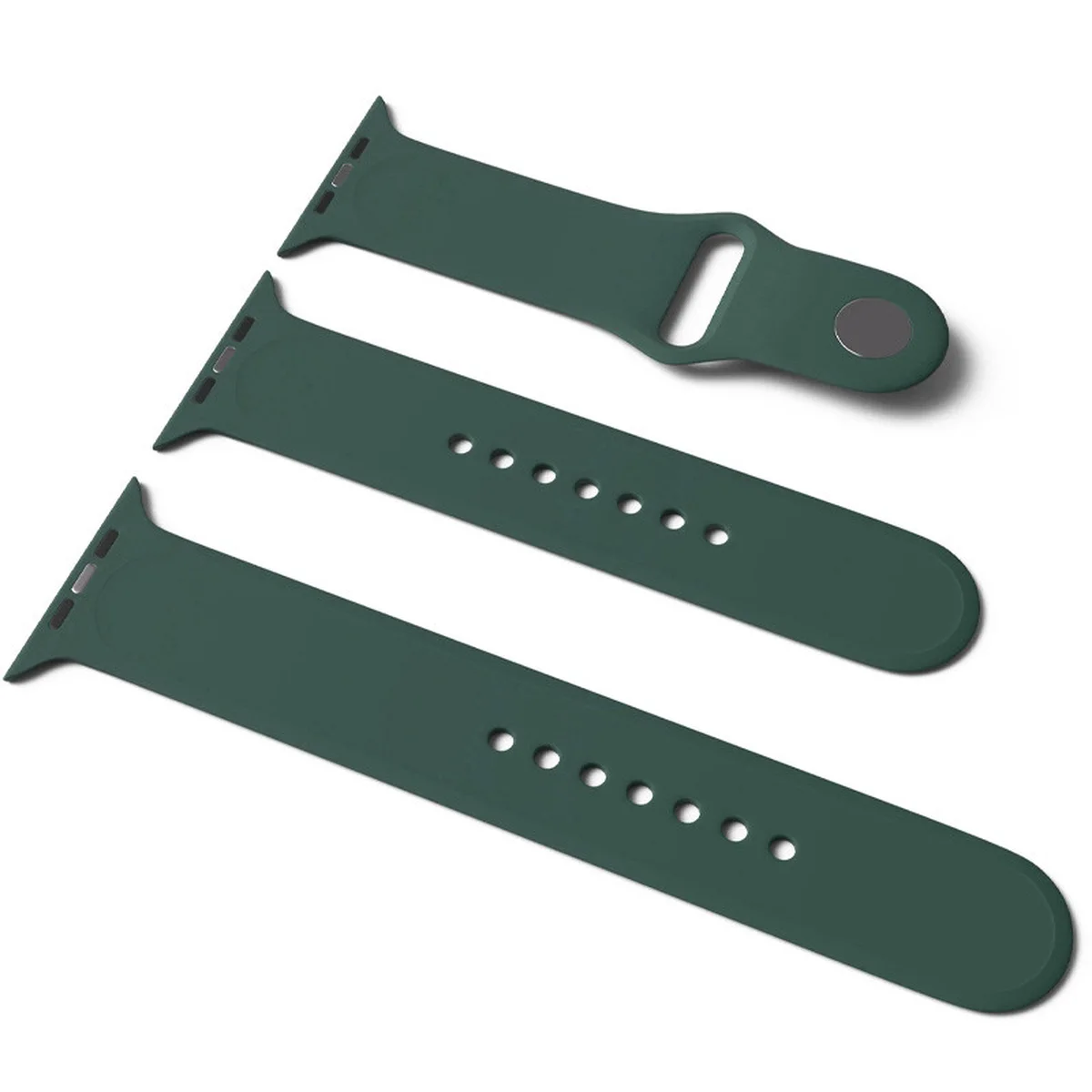 Силиконовый ремешок для Apple Watch Sport Band 42 / 44 (S/M & M/L) 3pcs Зеленый / Pine green
