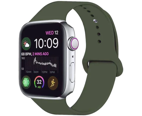 Силиконовый ремешок для Apple watch 42mm / 44mm Зеленый / Forest green