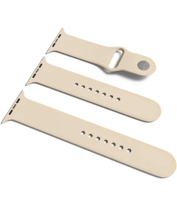 Силиконовый ремешок для Apple Watch Sport Band 42 / 44 (S/M & M/L) 3pcs Бежевый / Antigue White