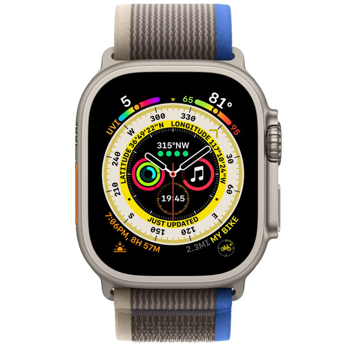 Ремешок Trail Loop для Apple watch 42mm/44mm/45mm/49mm (m/l) Blue / Gray