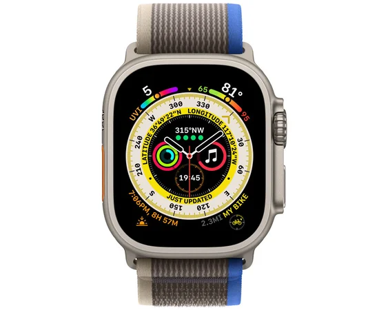 Ремешок Trail Loop для Apple watch 42mm/44mm/45mm/49mm (m/l) Blue / Gray