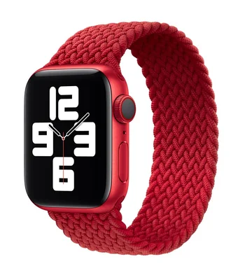 Ремінець Braided Solo Loop для Apple watch 38mm / 40mm 125mm Червоний