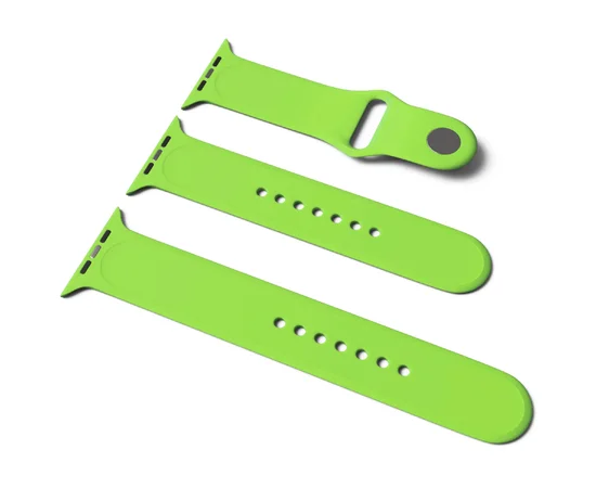 Силиконовый ремешок для Apple Watch Sport Band 42 / 44 (S/M & M/L) 3pcs Зеленый / Green