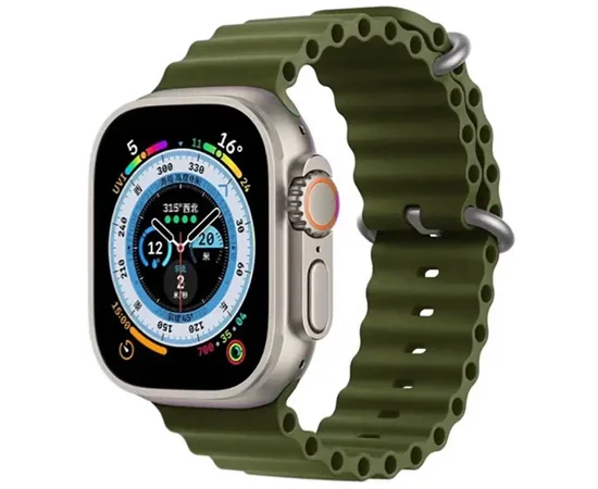 Ремешок Ocean Band для Apple watch 42mm/44mm/45mm/49mm Зеленый / Dark Olive