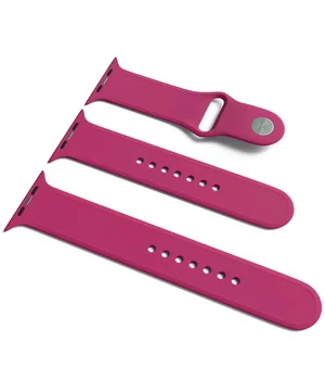 Силіконовий ремінець для Apple Watch Sport Band 42/44 (S / M & M / L) 3pcs Бордовий / Marsala