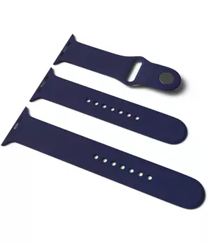 Силіконовий ремінець для Apple Watch Sport Band 42/44 (S / M & M / L) 3pcs Темно-синій / Midnight blue