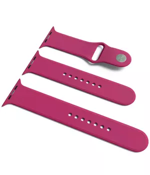 Силіконовий ремінець для Apple Watch Sport Band 38/40 (S / M & M / L) 3pcs Бордовий / Marsala
