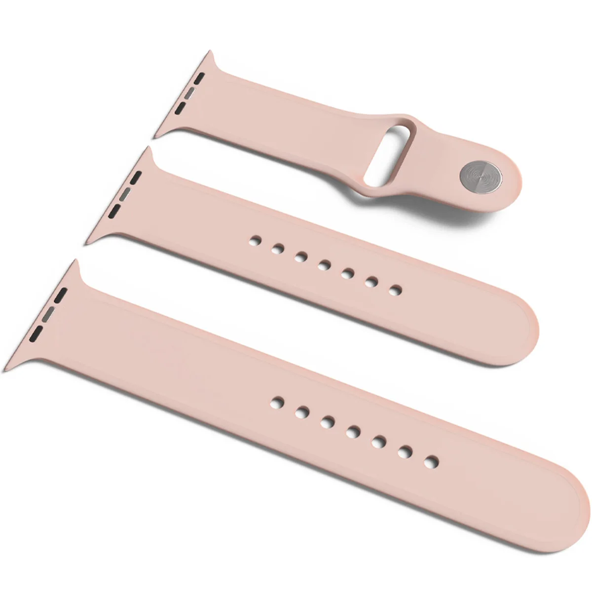 Силіконовий ремінець для Apple Watch Sport Band 42/44 (S / M & M / L) 3pcs Рожевий / Pink Sand