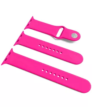Силиконовый ремешок для Apple Watch Sport Band 42 / 44 (S/M & M/L) 3pcs Розовый / Barbie pink Силиконовый ремешок для Apple Watch Sport Band 42 / 44 (S/M & M/L) 3pcs Розовый / Barbie pink