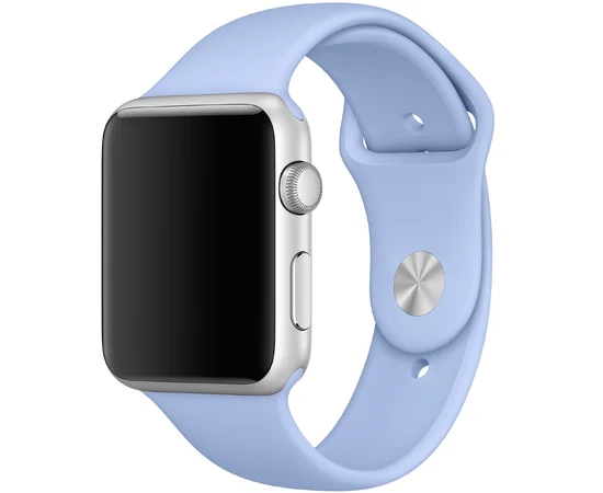 Силіконовий ремінець для Apple watch 42mm / 44mm Блакитний / Lilac Blue