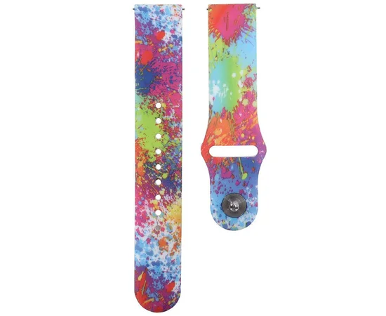 Силиконовый ремешок с рисунком&nbsp;для Apple watch 42mm / 44mm Акварель