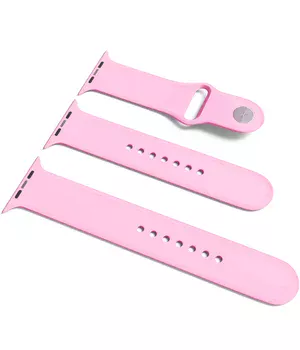 Силіконовий ремінець для Apple Watch Sport Band 42/44 (S / M & M / L) 3pcs Рожевий / Light pink