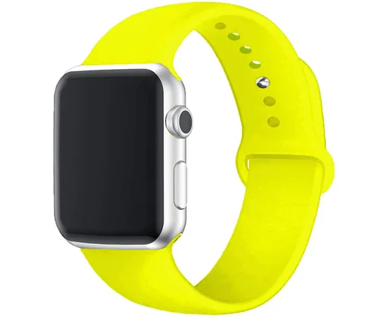 Силиконовый ремешок для Apple watch 38mm / 40mm Желтый / Neon Yellow