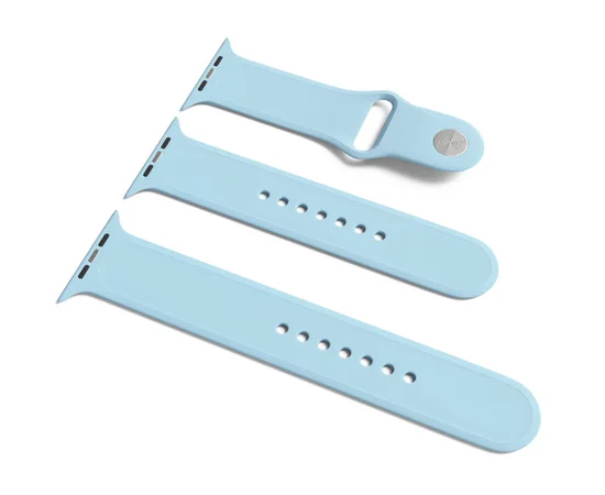 Силиконовый ремешок для Apple Watch Sport Band 42 / 44 (S/M & M/L) 3pcs Голубой / Lilac Blue