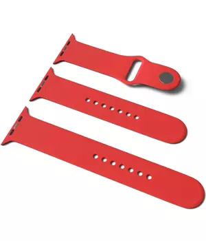 Силіконовий ремінець для Apple Watch Sport Band 42/44 (S / M & M / L) 3pcs Червоний / Red