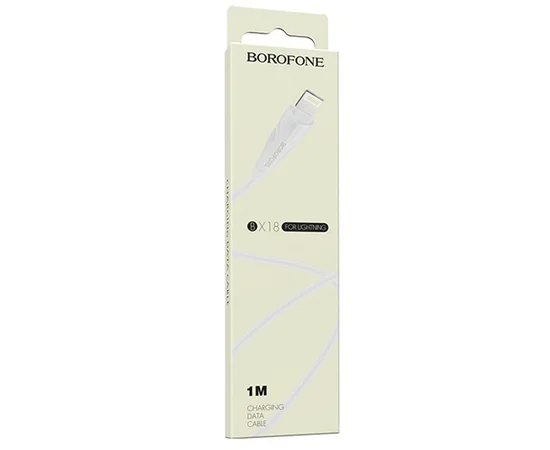 Дата кабель Borofone BX18 Optimal USB to Lightning (1m) Белый