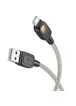 Дата кабель Hoco U124 Stone silicone power-off USB to Type-C Black