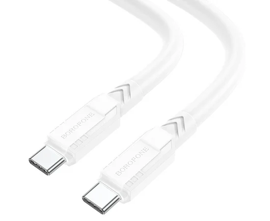 Дата кабель Borofone BX81 Type-C to Type-C 60W (1m) Білий
