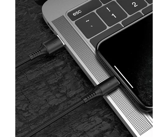 Дата кабель Borofone BX47 Coolway USB to Lightning (1m) Черный