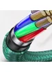 Дата кабель USAMS US-SJ455 U57 Lightning Dual Right-angle Cable With Colorful Light (1.2m) Зеленый
