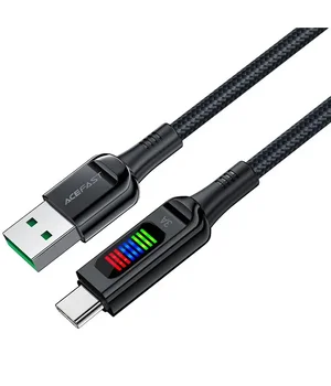 Дата кабель Acefast C7-04 USB-A to USB-C zinc alloy Black
