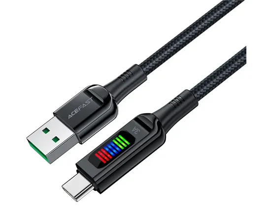 Дата кабель Acefast C7-04 USB-A to USB-C zinc alloy Black