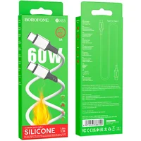 Дата кабель Borofone BX83 Famous PD60W Type-C to Type-C White