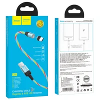 Дата кабель Hoco U90 "Ingenious streamer" MicroUSB (1m) Голубой