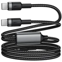 Дата кабель Acefast C22-02 2in1 Type-C to Type-C/Type-C 100W (1.2m) Black