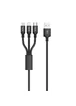 Дата кабель Hoco X14 Times Speed 3in1 (Lightning+Micro USB+Type-C) (1m) Черный