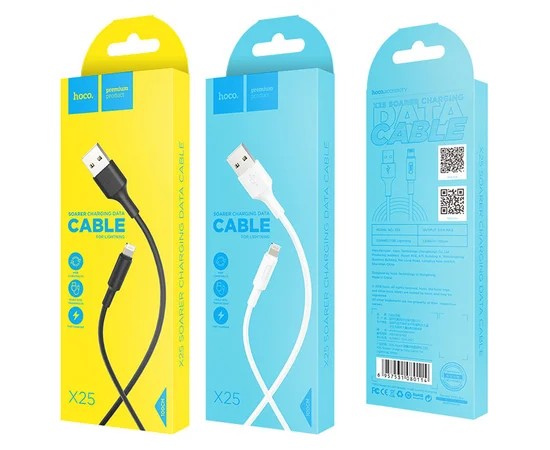 Дата кабель Hoco X25 Soarer Lightning Cable (1m) Белый