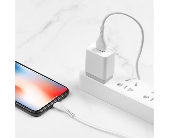 Дата кабель Hoco X37 "Cool power” Lightning (1m) Белый