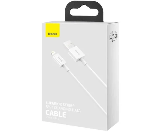 Дата кабель Baseus Superior Series Fast Charging Lightning Cable 2.4A (1.5m) (CALYS-B) Белый