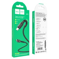 Дата кабель Hoco X71 "Especial" Type-C to Type-C 60W (1m) Черный
