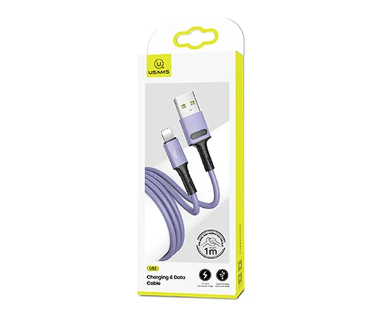 Дата кабель USAMS US-SJ434 U52 USB to Lightning (1m) Фиолетовый