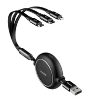 Дата кабель Baseus Golden Loop 3-in-1 (1.2m) Черный