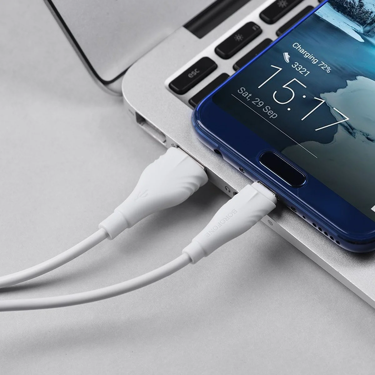 Дата кабель Borofone BX18 Optimal USB to Type-C (2m) Белый