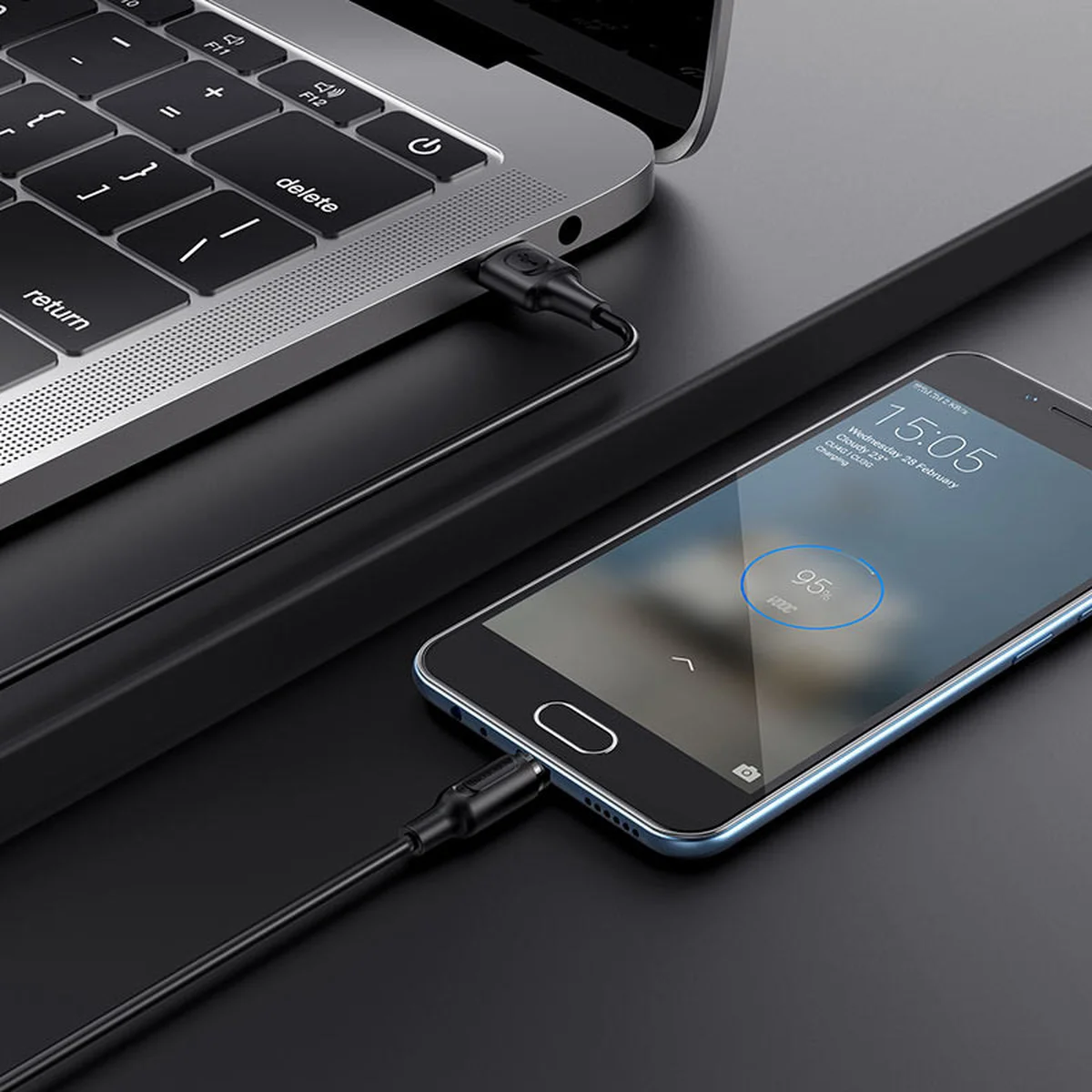 Дата кабель Borofone BX41 Amiable USB to MicroUSB (1m) Черный