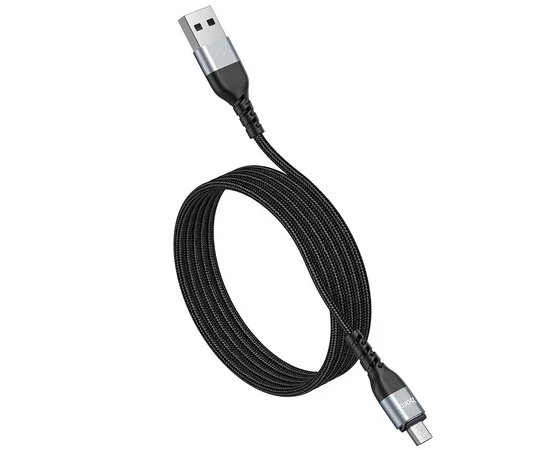 Дата кабель Hoco U96 "Traveller magnetic" MicroUSB (1.2m) Черный