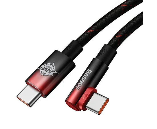 Дата кабель Baseus MVP 2 Elbow-shaped Type-C to Type-C 100W (2m) (CAVP000720) Black / Red