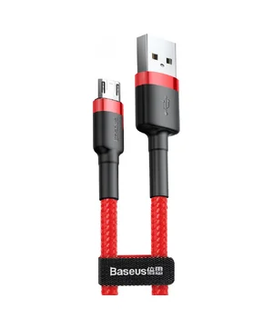 Дата кабель Baseus Cafule MicroUSB Cable 2.4A (1m) (CAMKLF-B) Червоний