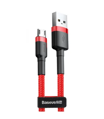 Дата кабель Baseus Cafule MicroUSB Cable 2.4A (1m) (CAMKLF-B) Червоний