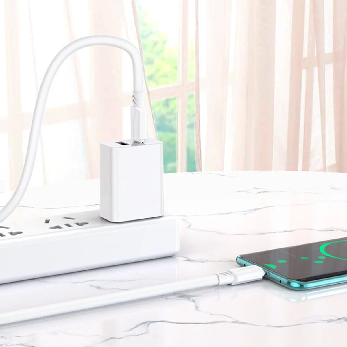 Дата кабель Borofone BX81 Type-C to Type-C 60W (1m) Белый