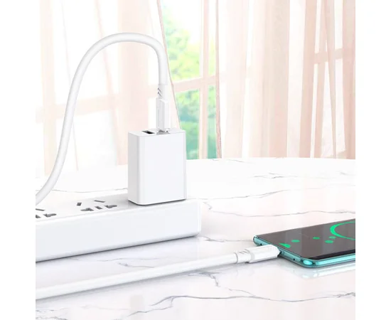 Дата кабель Borofone BX81 Type-C to Type-C 60W (1m) Білий