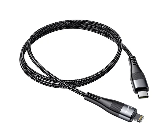 Дата кабель Hoco U99 Magnetic Type-C to Lightning 100W (1.2m) Черный
