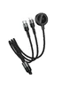 Дата кабель Hoco CW64 3in1 Type-C to iWatch/Lightning/Type-C 15W (1.2m) Black