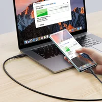 Дата кабель USAMS US-SJ459 U43 Type-C to Type-C 100W PD (1.2m) Черный