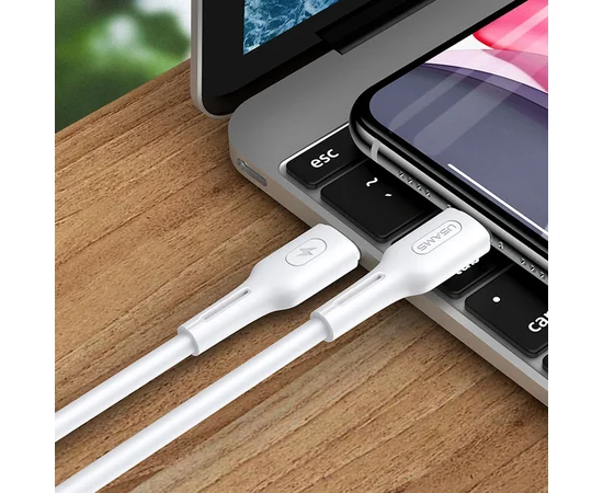 Дата кабель USAMS US-SJ406 U43 Type-C to Lightning PD Fast Charging (1.2m) Белый